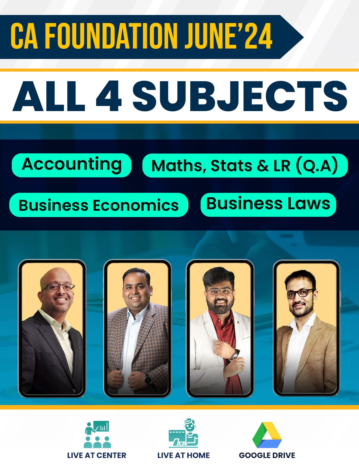 CA Foundation All 4 Subjects for June'24 - New Syllabus